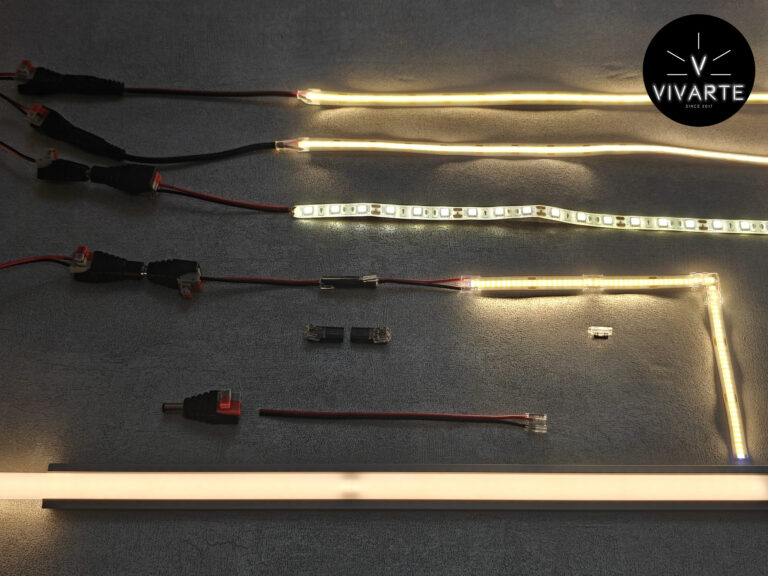 Vivarte LED-ribade kiirkinnitused – ühendused ja tarvikud paigaldamiseks