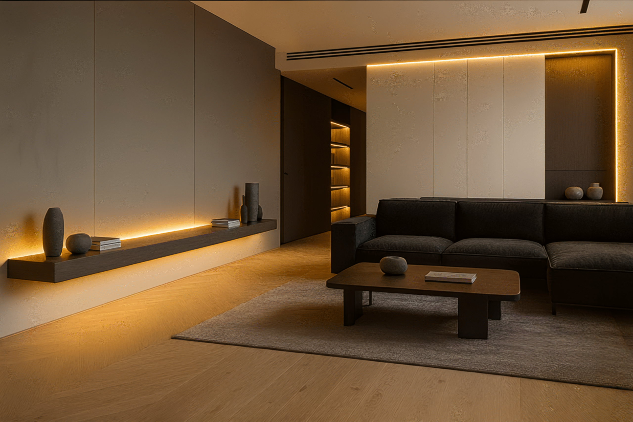 Elutuba FCOB CCT LED-ribadega – seina- ja laevalgustus 2700K–6000K tooniga