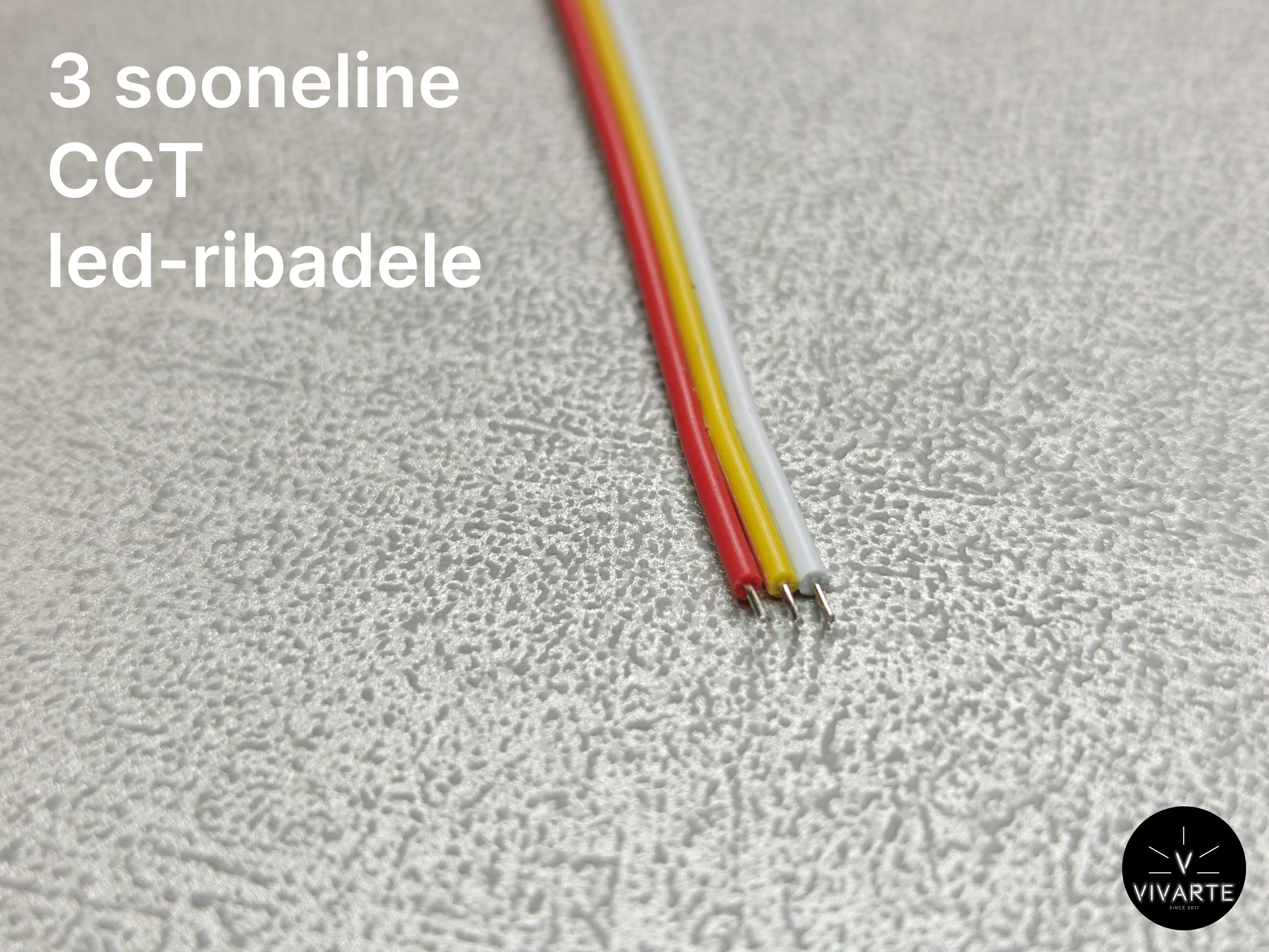 3-sooneline CCT LED-kaabel 20AWG 0.5mm2 reguleeritava valguse ribadele