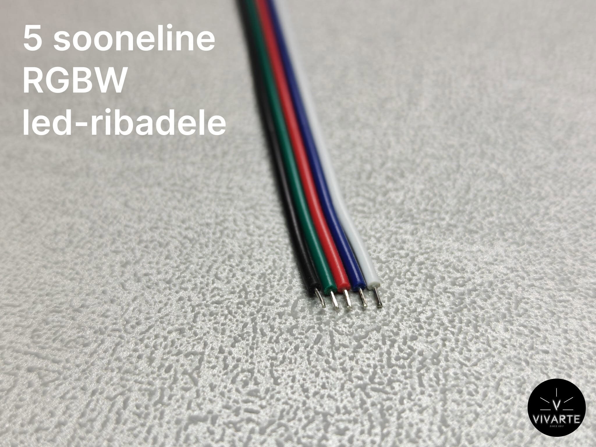 5-sooneline RGBW LED-kaabel 20AWG 0.5mm2 värvi ja valge valguse ribadele