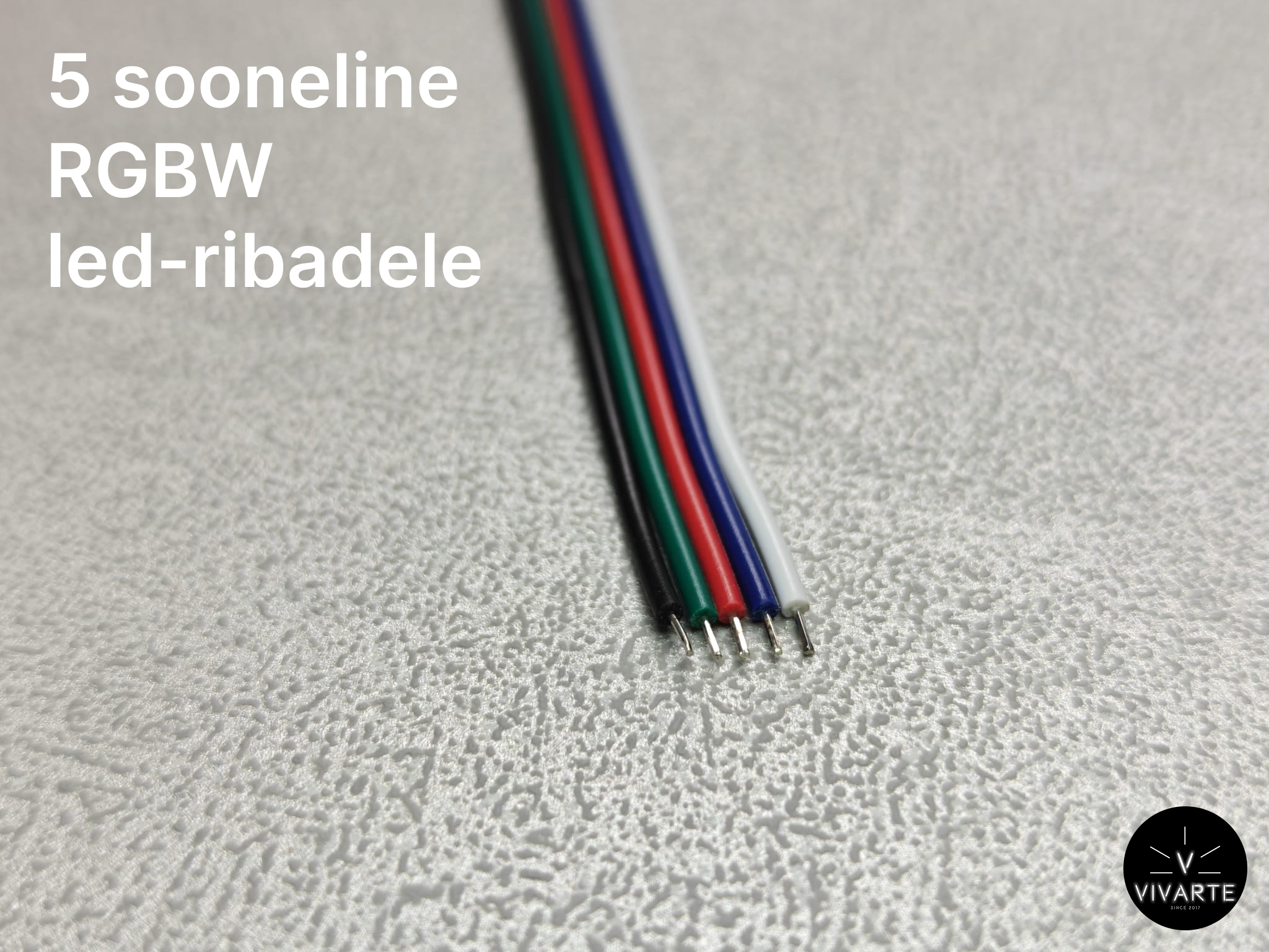 5-sooneline RGBW LED-kaabel 20AWG 0.5mm2 värvi ja valge valguse ribadele