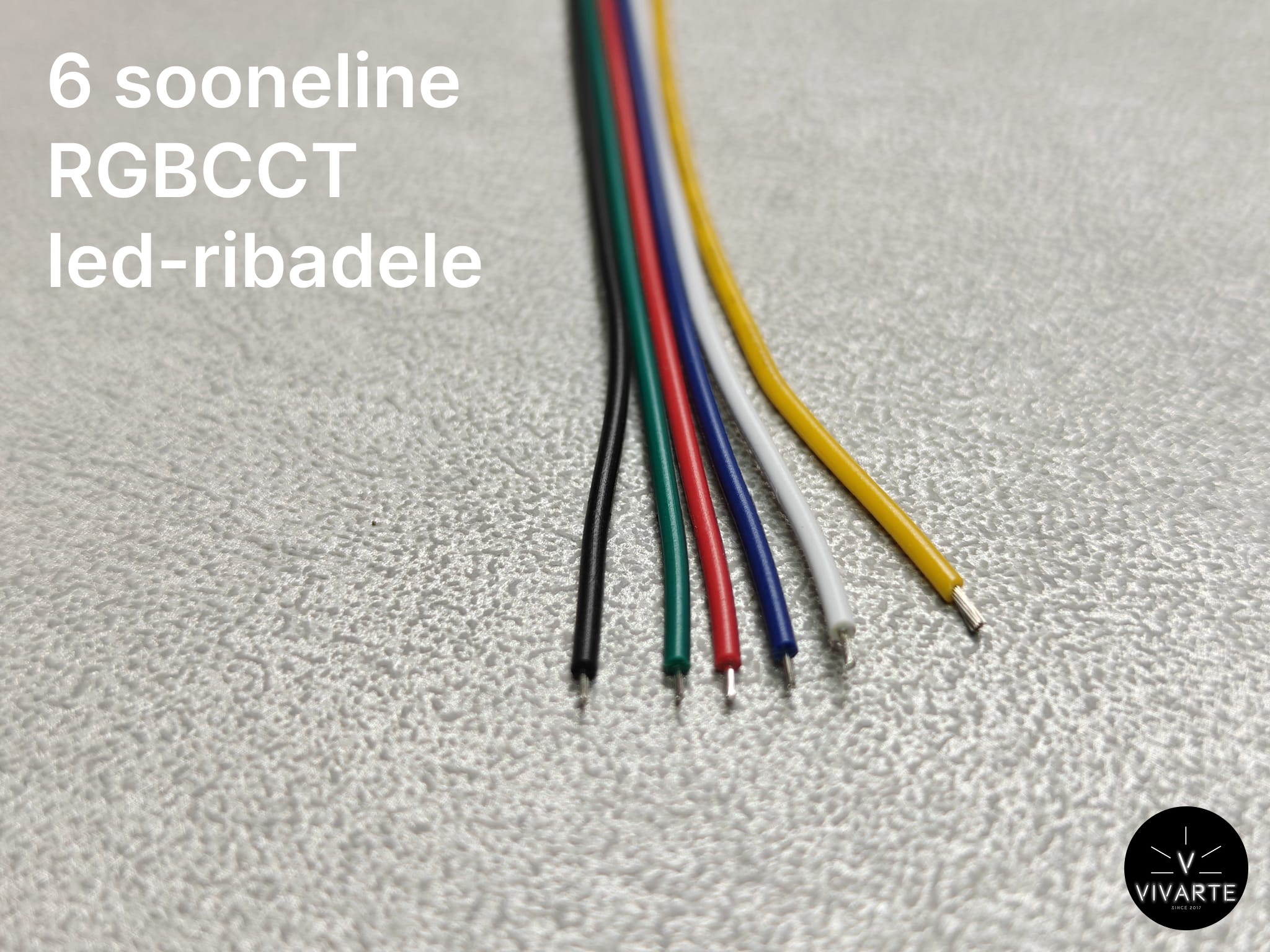 6-sooneline RGBCCT LED-kaabel 20AWG 0.5mm2 professionaalsetele ribadele