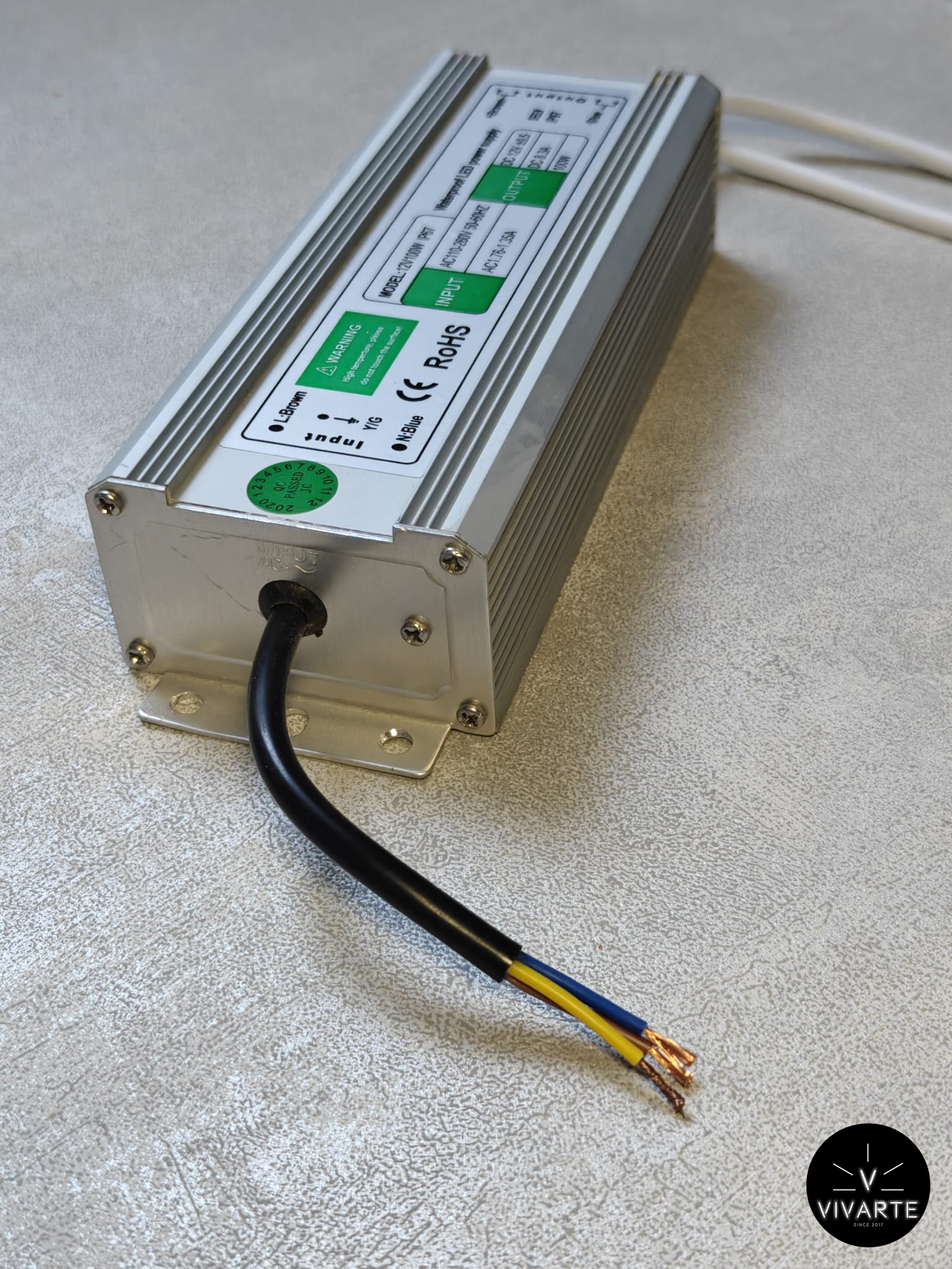 Veekindel alumiiniumkorpuses LED-toiteplokk 12V / 24V IP67 – sobib õue ja niisketesse tingimustesse