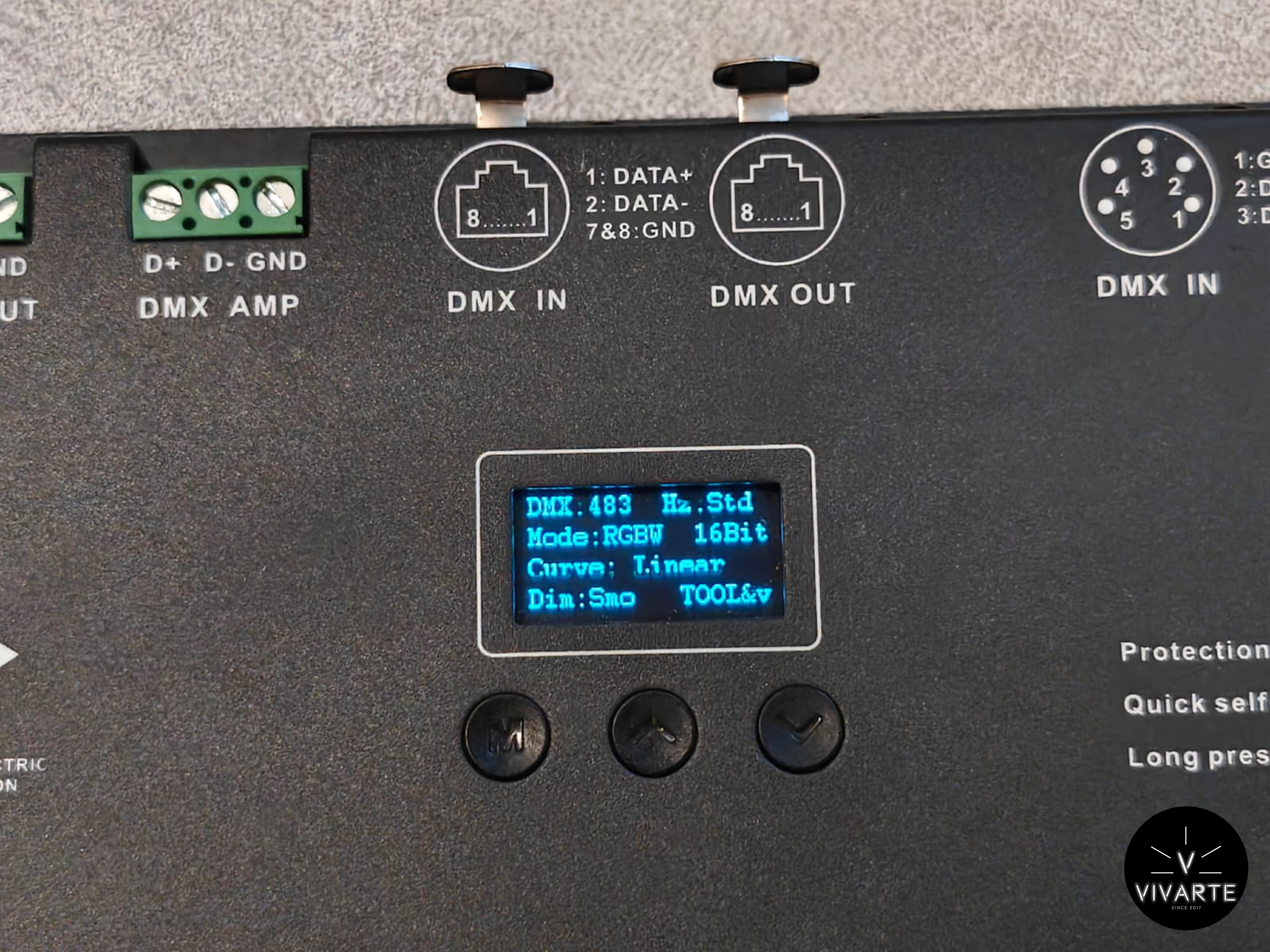 Vivarte Ltech OLED ekraaniga DMX juhtseade – professionaalne RGBW 16Bit kontroller