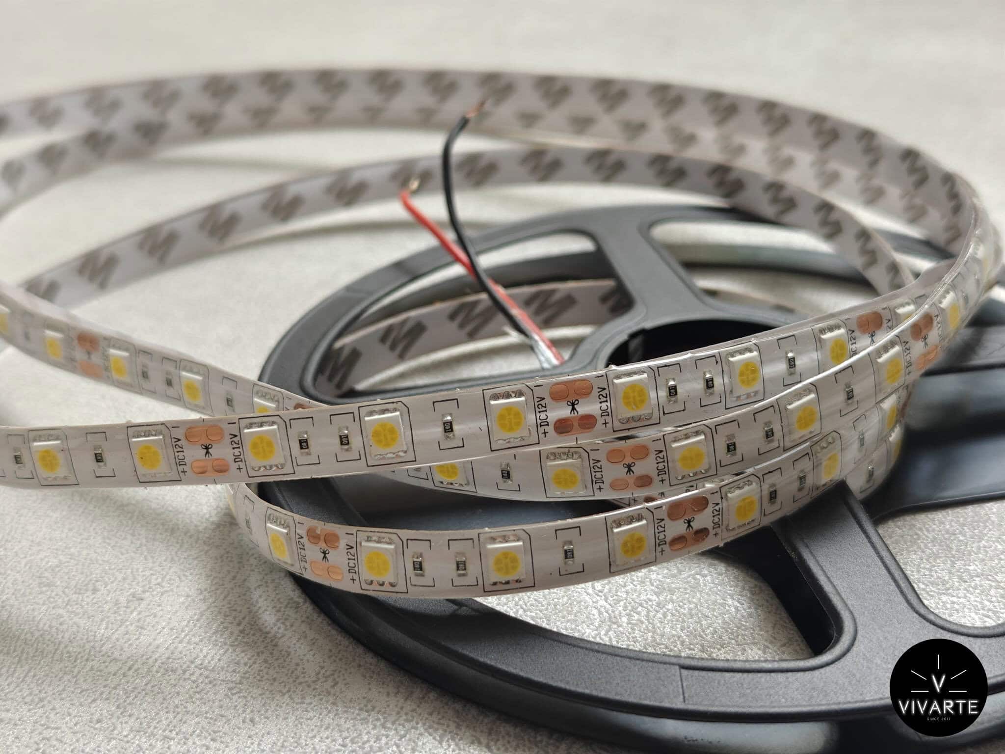 SMD 5050 LED-riba 12V, IP65, 60 LED/m, 7,2W/m, 5 m rull – niiskuskindel LED valgustus