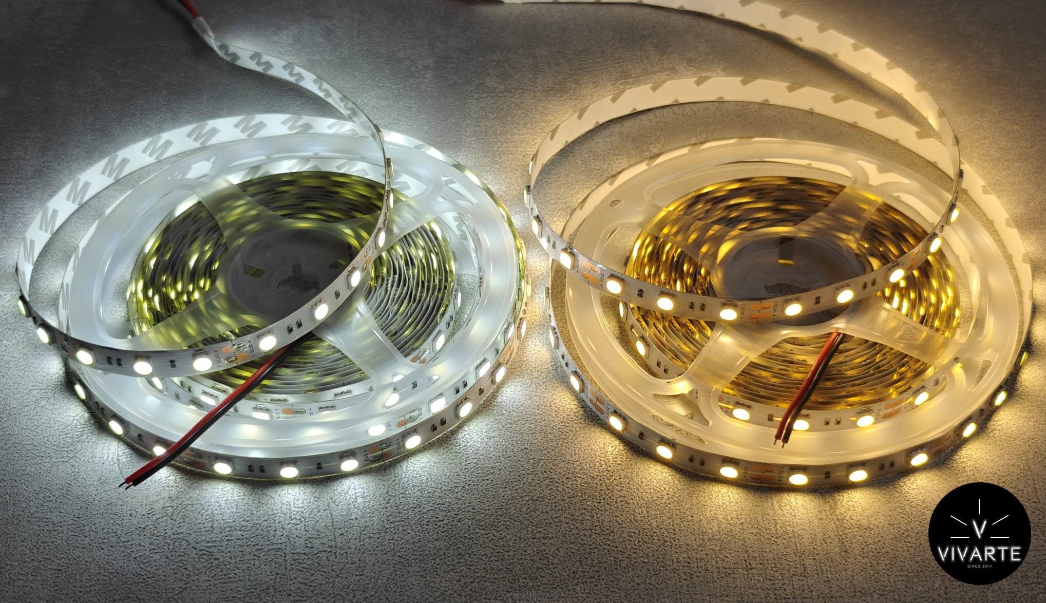 Vivarte SMD 5050 LED-riba – 60 LED/m, IP20, 12V, 3000K ja 6000K valgus, 7,2W/m, 5m rull