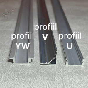 1. Alumiiniumprofiilid ja 2. Silikoonümbrised
