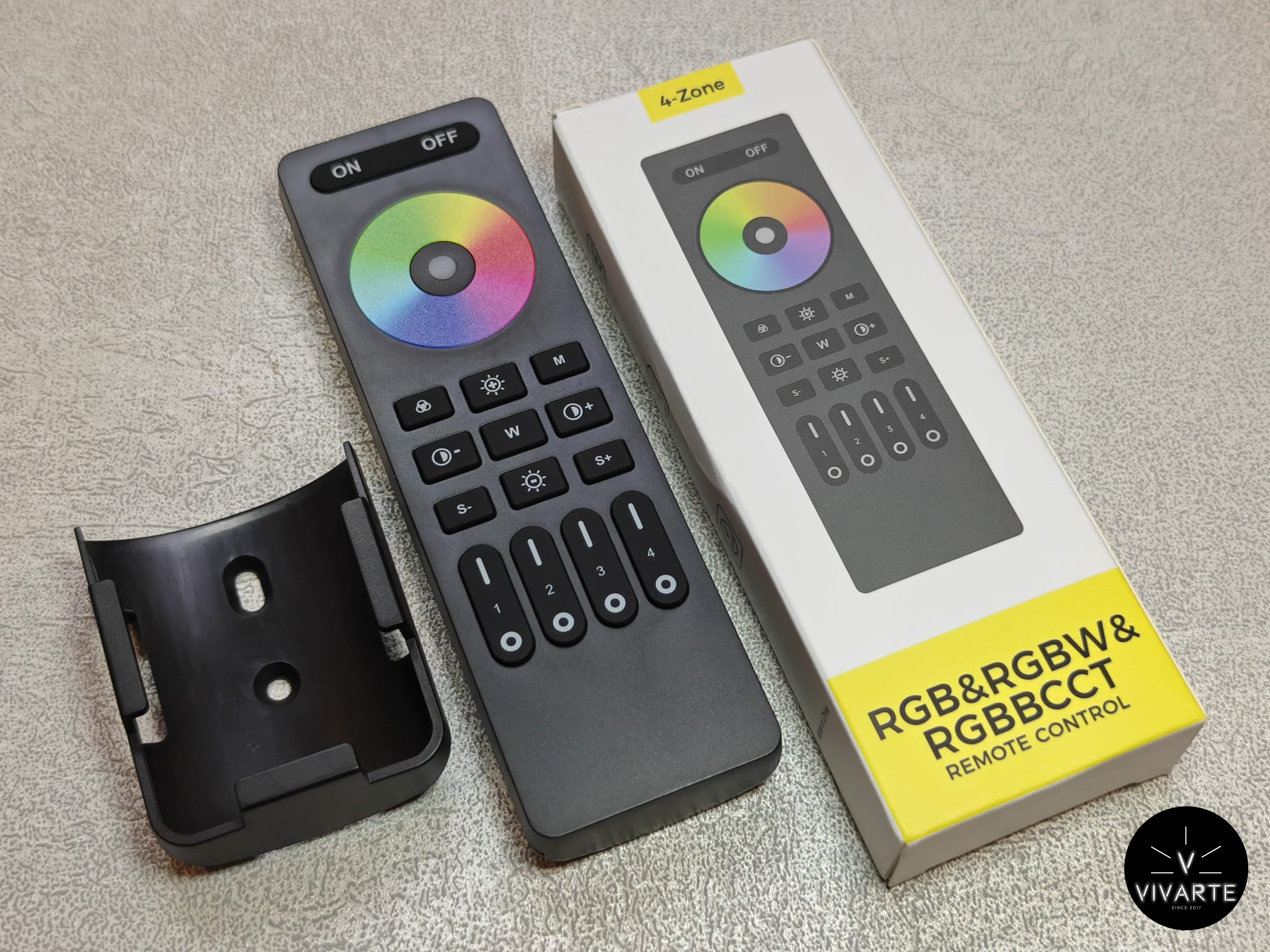 Vivarte 2,4G RF pult kombokontrolleritele – RGB, RGBW ja RGBCCT LED-ribade juhtimiseks