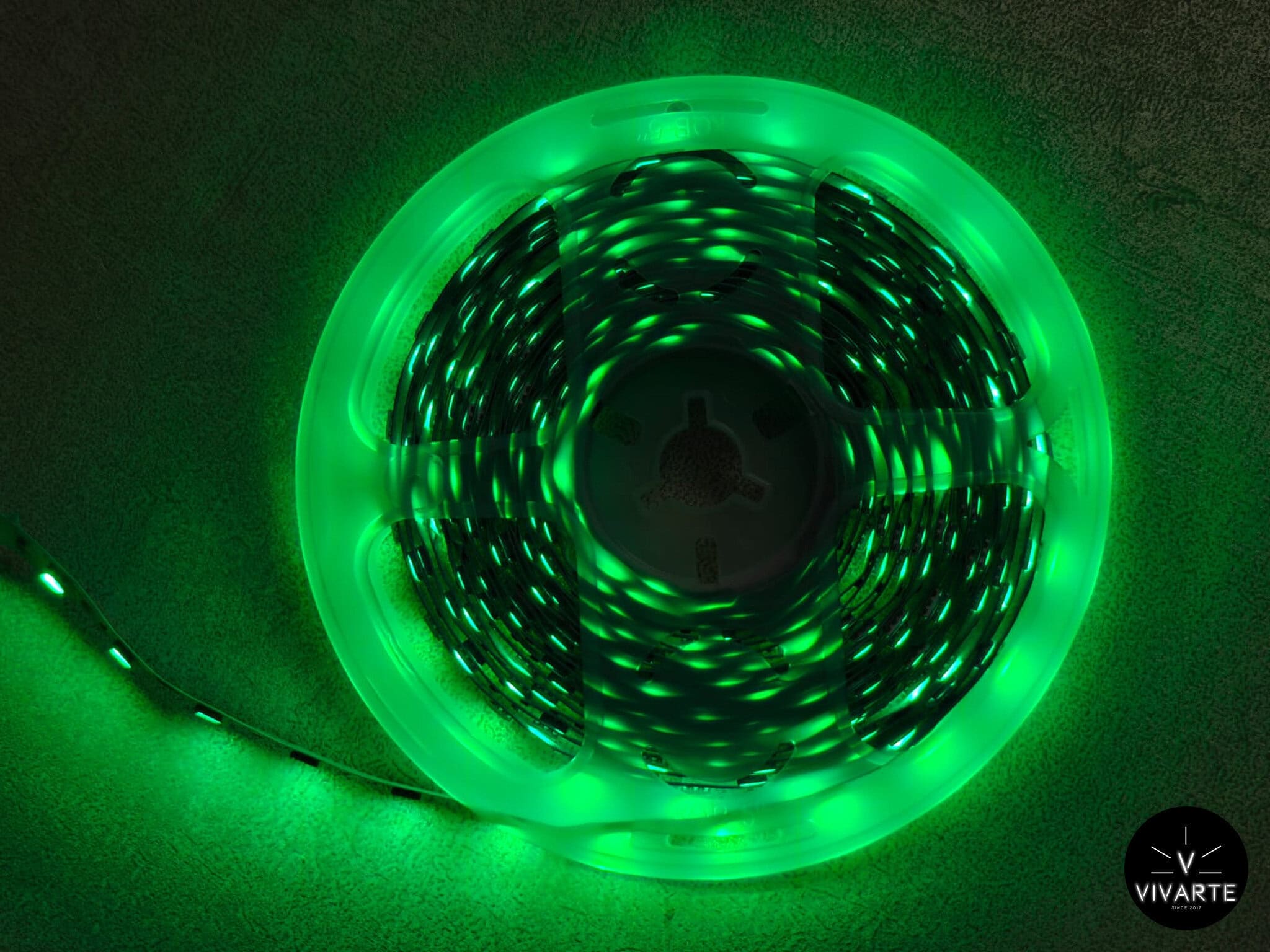 Roheline SMD 5050 LED-riba rullis – 12V 7,2W/m, IP20 või IP65, dekoratiivne ja efektne valgustus