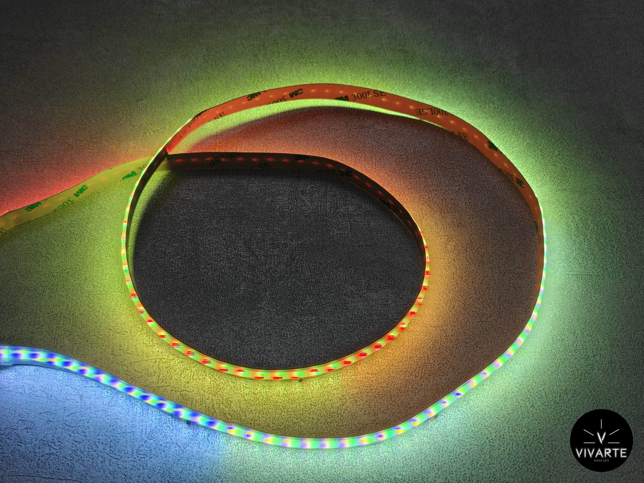 FCOB SPI RGBW LED-riba – 24V, WS2814 IC, 784 LED/m, 3PIN DI/DO/GND, ühtlase valgusega