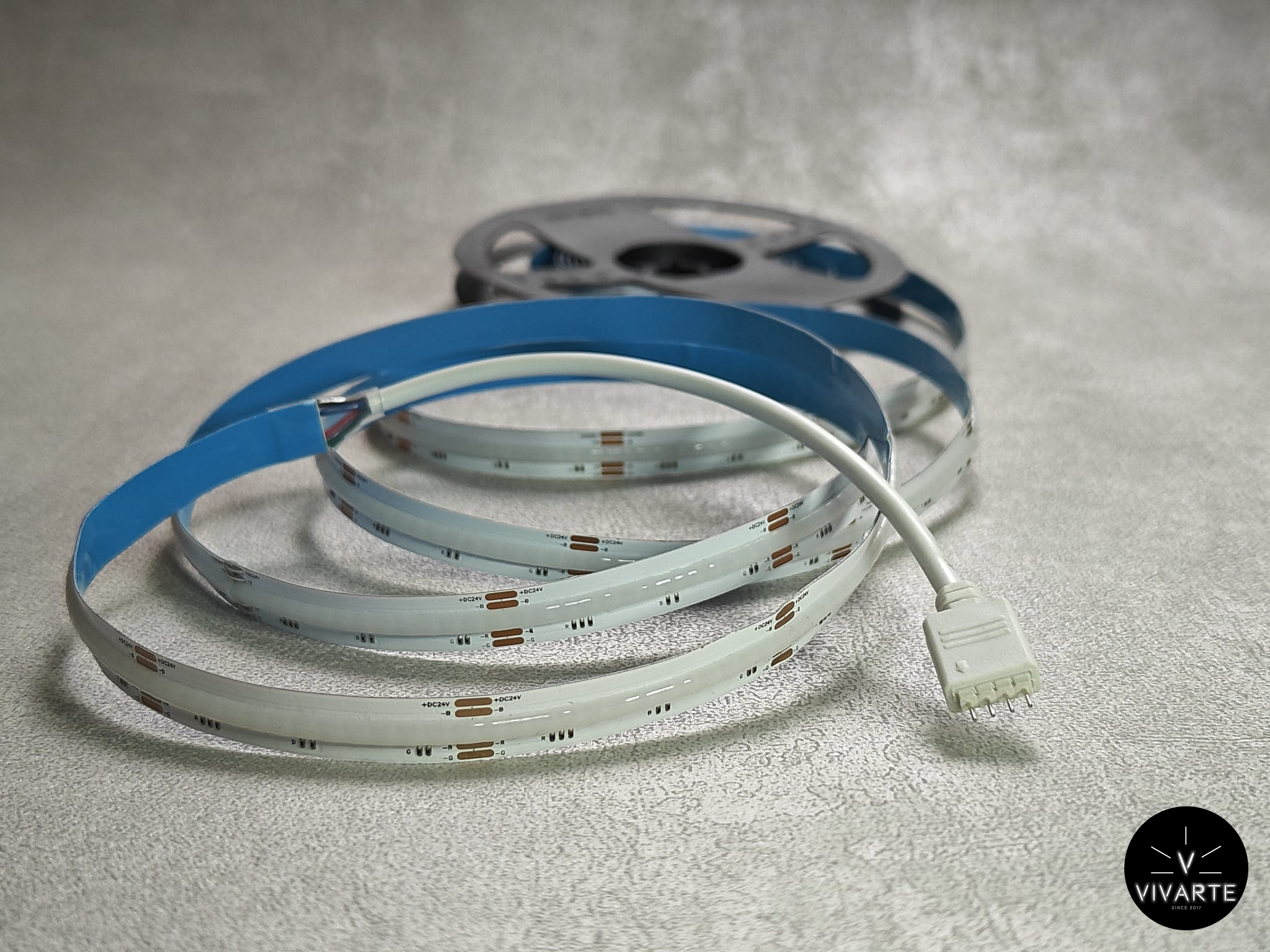 FCOB RGB LED-riba (valge PCB, 4PIN kaabel) – variandid Vivarte e-poes