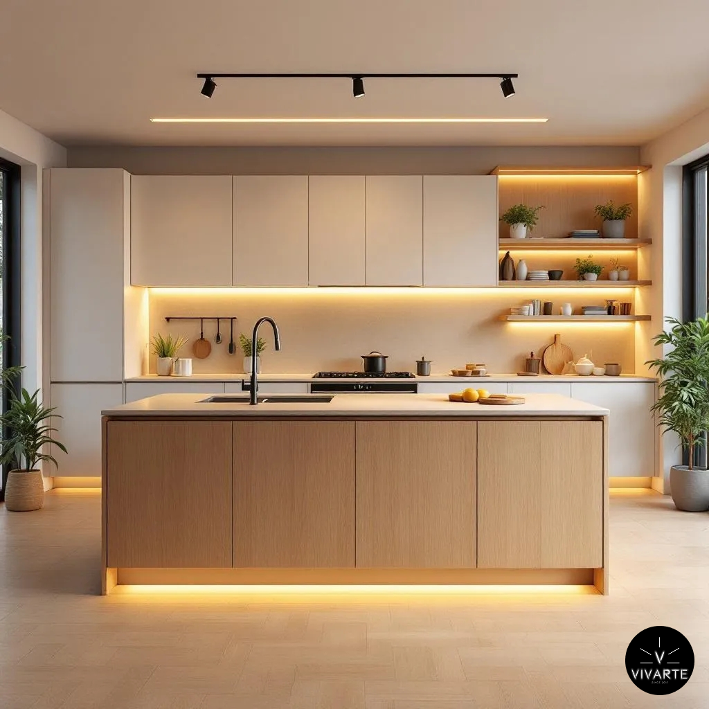 Köögi töötasapinna ja saare LED valgustus FCOB 528 4000K ja FCOB 480 2700K Vivarte